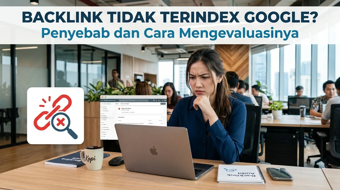Ilustrasi pendukung backlink tidak terindex
